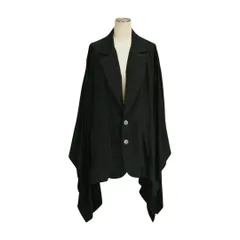 リミフゥ ヨウジヤマモト LIMI feu YOHJI YAMAMOTO ジャケット ポンチョ ブラック サイズ S LJ-J04-200 日本製 レディース F-L8336のサムネイル