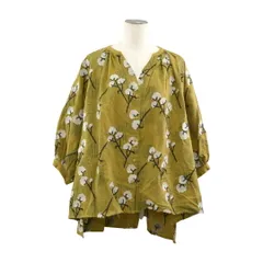マーブルシュッド marble SUD シャツ 花刺しゅう カーキ レーヨン 05AF033015 レディース F-L8546のサムネイル