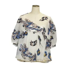 ヴィヴィアンタム VIVIENNE TAM シャツ/ブラウス 半袖 ネット 鯉柄 42サイズ ホワイト レディース F-M13698のサムネイル