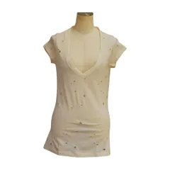 シーバイクロエ SEE BY CHLOE Tシャツ/カットソー 穴あき Vネック 34サイズ オフホワイト レディース s_z F-S2543のサムネイル