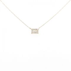 K18刻印 PGバケットカット ダイヤモンド ネックレス 0.25ct - メルカリ