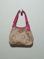 COACH コーチ ハンドバッグ ポーチ スエード ハート刺繍 - メルカリ