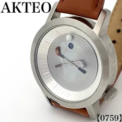 稼働品 Working item アクテオ AKTEO 腕時計 メンズorレディース 男女兼用 クォーツ Quartz GOLF 002062 シルバー文字盤 ゴルフモチーフ アートウォッチ フランス製 0759のサムネイル