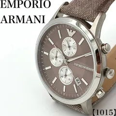 稼働品 Working item エンポリオアルマーニ EMPORIO ARMANI 腕時計 メンズ Men's クォーツ Quartz AR11456 ブラウン文字盤 レナート クロノグラフ デイト ファブリック 1015のサムネイル