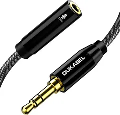 DuKabel TRRS-TRSマイク変換アダプター マイク変換ケーブル 4極 ステレオオーディオ(メス)⇔3極マイクケーブル 3.5mmステレオミニジャック マイクだけ対応 高精度合金 クリスタルナイロン 20cmのサムネイル