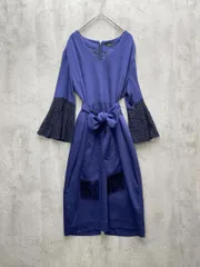 NINE ナイン 903011908 長袖 ベルト付き ワンピース size1/紺 ■◇レディースのサムネイル