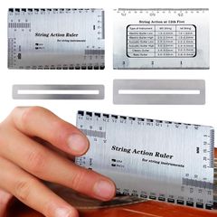 [Clearance Sale] String Height Scale, Guitar, Fretboard, Bass, Grinding, Stringed Instrument Sanding Paper 3-Piece Set, Maintenance Tool, String Action Ruler Gauge, Measuring Tool, Fret Polishing Plate