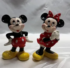 東京ディズニーランド レトロ ミッキー ミニー 陶器置物 セットのサムネイル