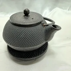 未使用 岩鋳 南部鉄器 鉄瓶 急須 茶こし・台座付きのサムネイル