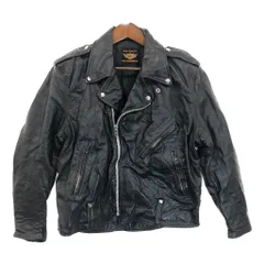 50年代 HARLEY DAVIDSON ハーレーダビッドソン レザー ダブルライダースジャケット ヴィンテージ バイク (メンズ 48) 中古 古着 R7140のサムネイル