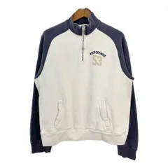 Abercrombie & Fitch アバクロンビーアンドフィッチ ハーフジップ スウェット ホワイト (メンズ L) 中古 古着 T0508のサムネイル