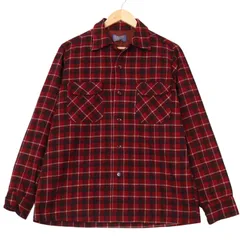 60年代 USA製 PENDLETON ペンドルトン ボードシャツ ヴィンテージ チェック レッド (メンズ M) 中古 古着 A3654のサムネイル