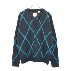 Levi's リーバイス アクリル ニット カーディガン ブラック(メンズ M)中古 古着 U5474のサムネイル