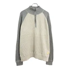 POLO JEANS ポロジーンズ ラルフローレン ハーフジップ リブニット セーター グレー(メンズ L)中古 古着 U7916のサムネイル