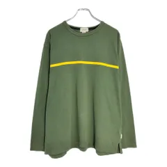J.CREW ジェイクルー 長袖Ｔシャツ ボーダー グリーン(メンズ L)中古 古着 V7336のサムネイル
