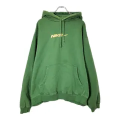 00年代 NIKE ナイキ スウェットパーカー スポーツ グリーン(メンズ XL)中古 古着 X0547のサムネイル