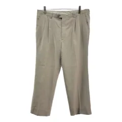 90年代 スペイン製 Burberrys バーバリーズ 2タック スラックスパンツ ベージュ(メンズ 48)中古 古着 X1116のサムネイル