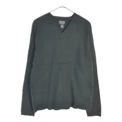 POLO JEANS ポロジーンズ ラルフローレン Vネック コットンニットセーター ブラック(メンズ L)中古 古着 X6430のサムネイル