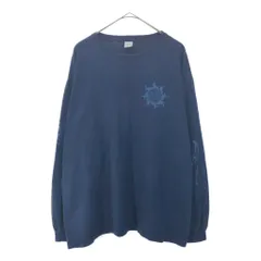 USA製 ARMANI EXCHANGE アルマーニ エクスチェンジ 長袖Ｔシャツ トライバル柄 ネイビー(メンズ XL)中古 古着 X6461のサムネイル