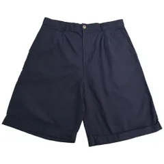 GIVENCHY ジバンシィ 2タック リネンスラックスショートパンツ ユーロ ネイビー(メンズ W36)中古 古着 Y0826のサムネイル