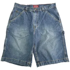 CHAPS チャップス デニム ペインターショートパンツ ブルー(メンズ W32)中古 古着 Y1461のサムネイル