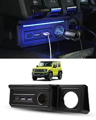 GIMUYA スズキ ジムニー JB64 JB74 ジムニーノマド JC74W 増設電源ユニット ジムニーシエラ AT車 MT車 usb 増設ソケット 分配器 シガーソケットx1 QC3.0 USBボートx2 Type-C PDボートx1 ス 098bb7d5