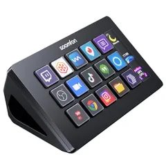 ★新品★Stream Controller - SOOMFON Stream Studio Control Deck 15キー配列 ストリームデック ライブコンテンツ作成用のコントローラー 配信者向けデバイス OBS/Twitch?/YouT ed1dc6a7のサムネイル