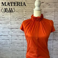 ☆★未使用品★☆【MATERIA MILANO】マテリア ミラノ 半袖 フリルネック パフスリーブ カットソー サイズ38 MA-9のサムネイル