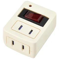 ヤザワ Y02FUBHKS210WH ホワイト 雷ガード・ブレーカー機能付き省エネタップ2個口 Y02FUBHKS210WHのサムネイル