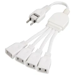 ヤザワ Y02V4002WH ホワイト ACアダプター用4分配延長コード 4個口 横挿し 0.2m Y02V4002WHのサムネイル