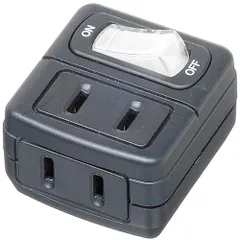 ヤザワ Y02FU210BK ブラック 省エネタップ2個口 Y02FU210BKのサムネイル