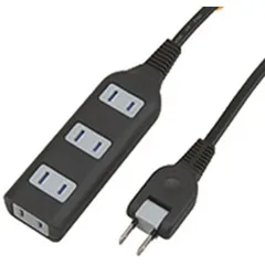 ヤザワ 耐トラ付タップ 4個口 2m Y02S402BK ブラック Y02S402BKのサムネイル