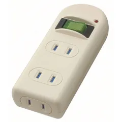 ヤザワ Y02FUBKS310WH ホワイト 雷サージ・耐トラ付省エネタップ3個口 Y02FUBKS310WHのサムネイル