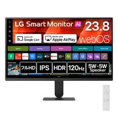 LGエレクトロニクス 24U511SB-B LG Smart Monitor AI 23.8型 フルHD IPS HDR10 120Hz webOS搭載 スマートモニター ディスプレイ 24U511SBBのサムネイル