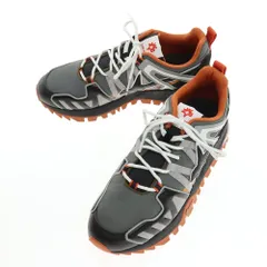 【新品】ウィズ（W6YZ） W6YZ KM231-1F18 ナイロン 合成皮革 スニーカー グレーxオレンジ【サイズ43】【メンズ】のサムネイル