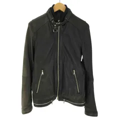ラブレス LOVELESS 羊革 ラムレザー シングル ライダース ジャケット ダブルジップ メンズ import：L のサムネイル