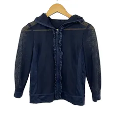 TO BE CHIC(トゥービーシック) ブルゾン サイズ40 M レディース美品  - ネイビー 七分袖/フード/メッシュのサムネイル