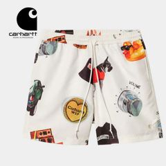 Carhartt Shorts CARHARTT I035063 SLATER SWIM TRUNKS Swim Trunks Carhartt Men's Swimwear Rash Guard Surf Shorts Brand Swim Trunks Graphic Shorts Water Repellent Summer