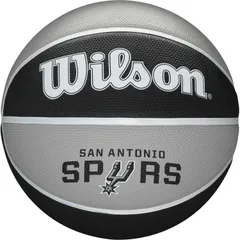 ウイルソン Wilson バスケット NBA TEAM TRIBUTE バスケットボール SAN SPURS 7号球 サンアントニオ スパーズ 男子用 中学 高校 大学 社会人 部活動 サークル  B1300XBSAN グレーのサムネイル