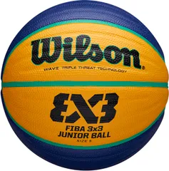 ウイルソン Wilson バスケット FIBA 3X3 ジュニア バスケットボール ブルー/イエロー 5号球 小学生 幼稚園 幼児 キッズ 児童 子供 クラブ ミニバス 試合 練習 放課後  WTB1133XB ブルー/イエローのサムネイル