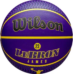 ウイルソン Wilson バスケット NBA PLAYER ICON バスケットボール アウトドア LEBRON NE 7号球 屋外 ラバー ロサンゼルス レイカーズ レブロン・ジェームス  4027601XB7 イエロー/パープルのサムネイル