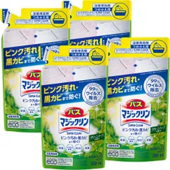 新品 マジックリン 【まとめ買い】バス 泡立ちスプレー SUPERCLEAN グリーンハーブの香り つめかえ用 330ml × 4個のサムネイル