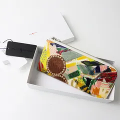 美品  ミナペルホネン mina perhonen mina Spolonen collage wallet 長財布 L  ホワイト／小物 スポロガム【2400015035499】のサムネイル