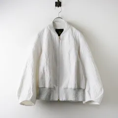 人気アイテム ドゥロワー Drawer PUFFYJACQUARDBLOUSON パフィージャガード ジップアップ ブルゾン 36 ホワイト┃【2400015040950】のサムネイル
