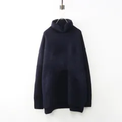 美品 ミディウミ MidiUmi ビッグシルエット ウールブレンドタートルネックプルオーバーニット ネイビー┃セーター【2400015028330】のサムネイル
