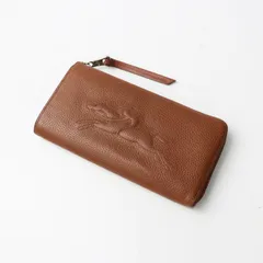 ロンシャン LONGCHAMP レザー ロングジップウォレット ｜ブラウン 長財布 刺繍 ロゴ カードケース コインケース【2400015029696】のサムネイル