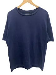 FACTOTUM (ファクトタム) ロゴ刺繡 Tシャツ リブ切替 日本製 118122084 48 ネイビー メンズ/045のサムネイル