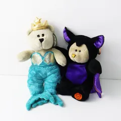 スターバックス STARBUCKS ぬいぐるみ ２点セット 2019アニバーサリー 人魚くま ＆ 65thエディション ハロウィンバット／【2400015035406】のサムネイル