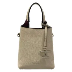 TOD'S(トッズ) ハンドバッグ トッズ レザー バッグ マイクロ XBWAPAT9000QRI5O90 グレーベージュ×ボルドー ミニバッグ レザーのサムネイル