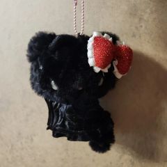 公*o様 平成レトロ マイメロ パンク ハートミラーストラップ モコモコ